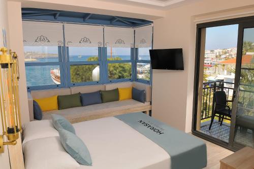 Cama ou camas em um quarto em Horasan Boutique Hotel