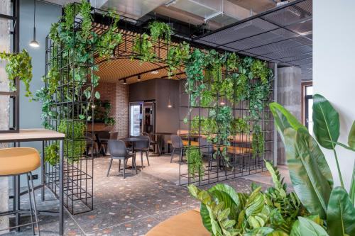 Um restaurante ou outro lugar para comer em Citybox Antwerp