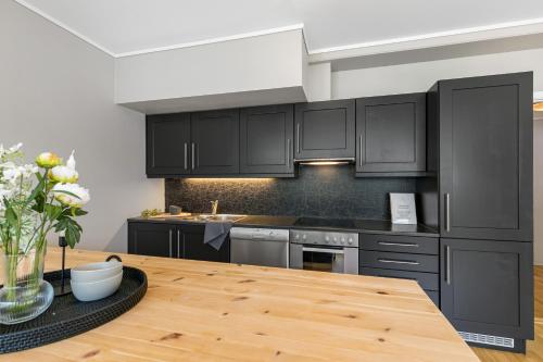 Dapur atau dapur kecil di Beautiful apartment with 3 bedrooms