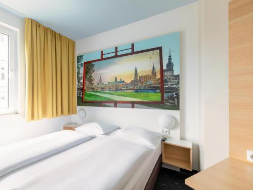 Voodi või voodid majutusasutuse B&B Hotel Dresden-Messe toas