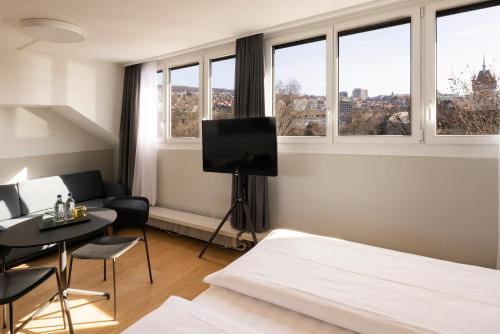 Katil atau katil-katil dalam bilik di Fred Hotel Zürich Hauptbahnhof