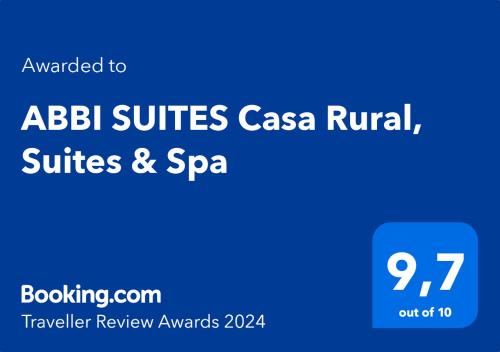 ABBI SUITES Casa Rural, Suites & Spa tanúsítványa, márkajelzése vagy díja