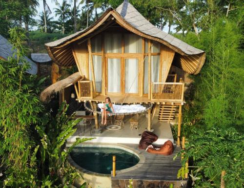 Kalma Bamboo Eco Lodge 야외 정원