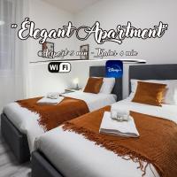 [Elegant Apartment] Airport 5min • A/C • Disney+, hotell nära Genua Cristoforo Colombo flygplats - GOA, Genua