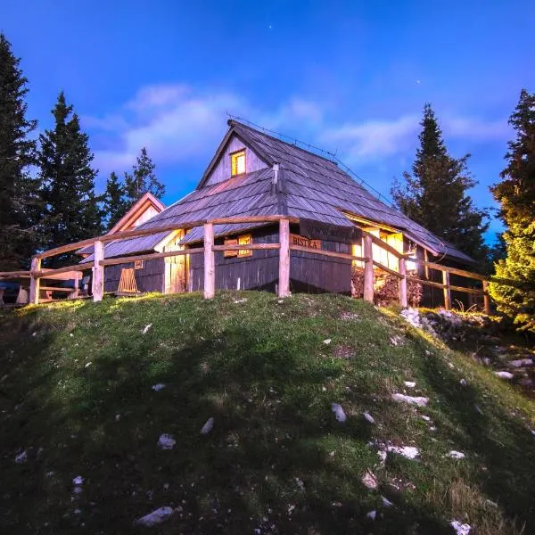 Koča Bistra - Velika planina, hotel Zgornje Jezerskóban