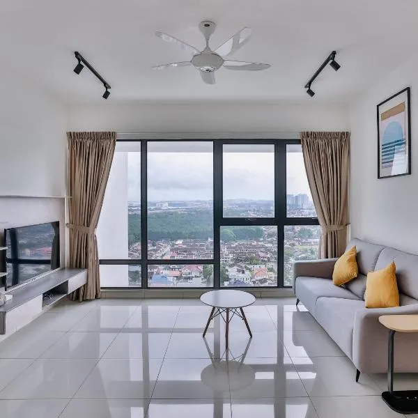 Mosaic 1BR, WIFI, walking distance to Mid Valley JB , 4-5pax, Hotel in Johor Bahru