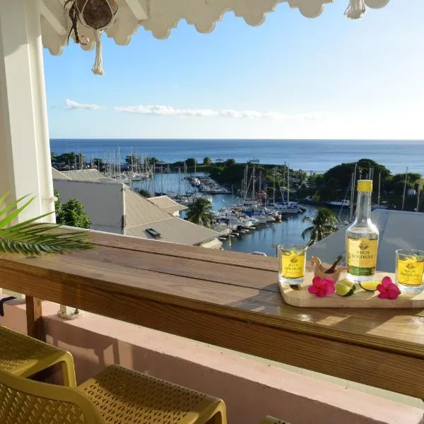 Kaz a Soley - Gîte vue panoramique sur la mer - Plage à 500m, hotel i Vieux-Habitants