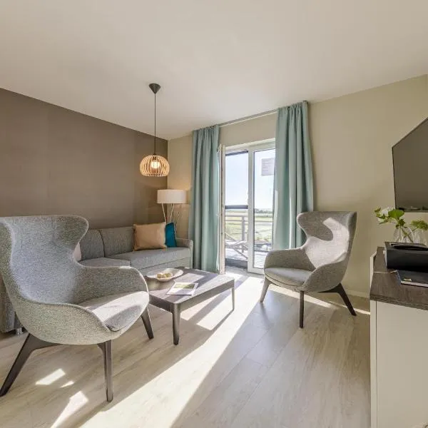 Viesnīca 5 Sterne Apartment Boddenoase mit Ostseeblick pilsētā Vustrova