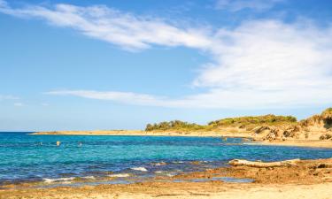 Hotelek a Torre Guaceto Természetvédelmi Terület közelében