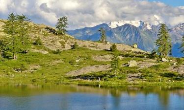 Valle d'Aosta dağ evlerini