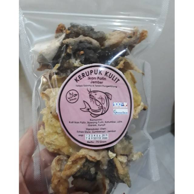 KERUPUK KULIT IKAN PATIN/KUE/CAMILAN/SNACK/MAKANAN/MINUMAN/KUE KERING