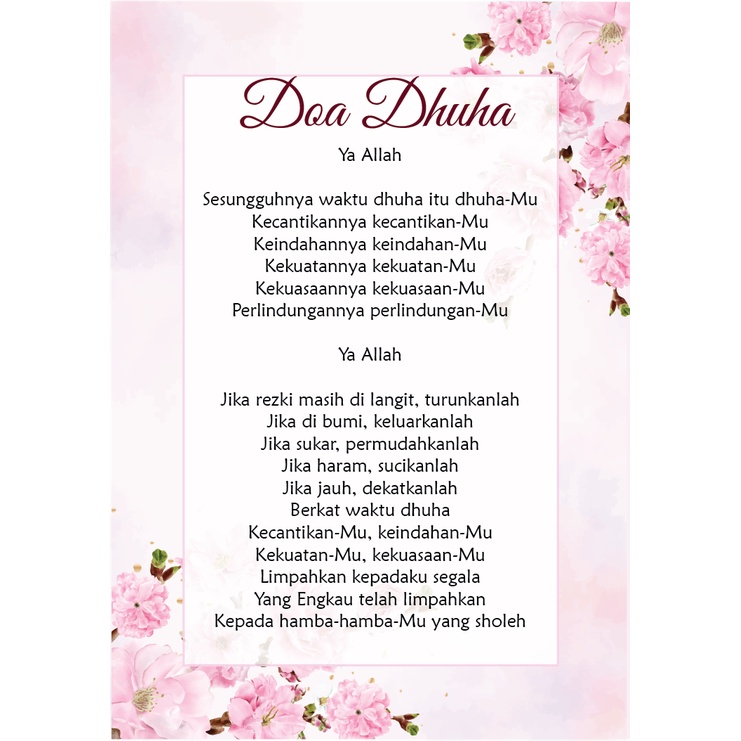 Doa dhuha rumi dan jawi