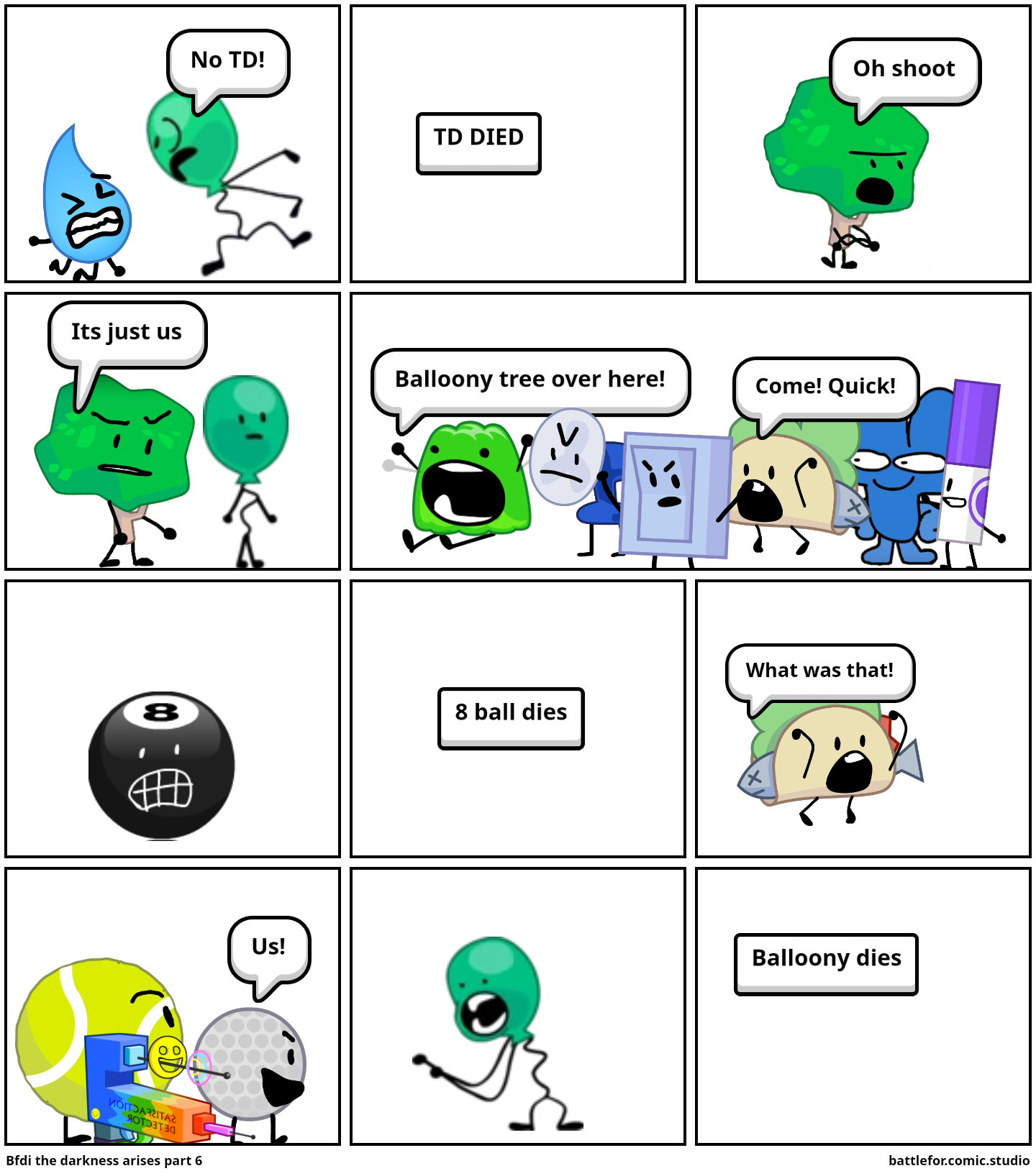 Bfdi the darkness arises part 6 - Comic Studio