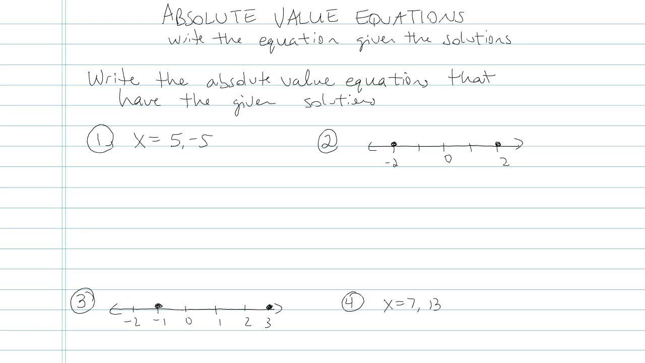 Absolute Value Equations - Problem 15