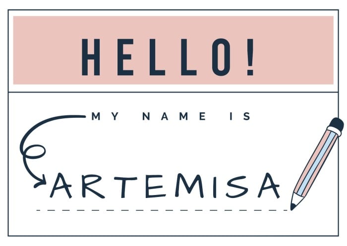 Free Hello my name is label with pencil templates to design | Wepik