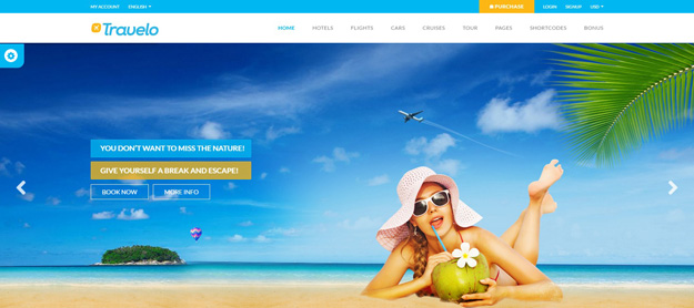 Airline Reservation Website Template