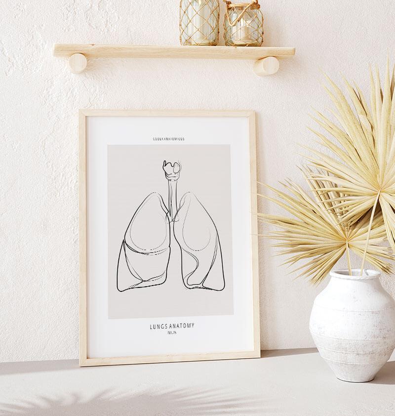 Lungs anatomy art