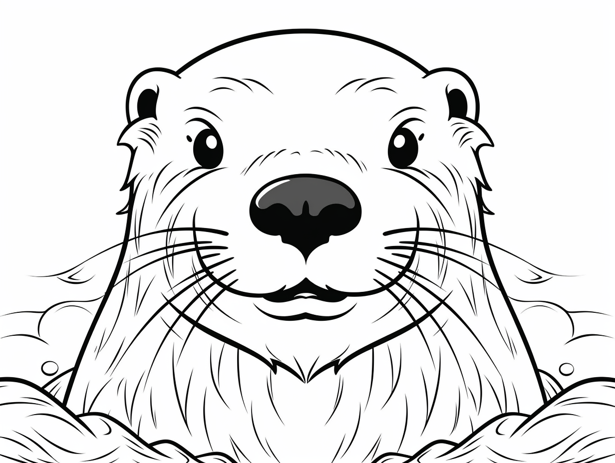 Fun Otter Coloring Page - Coloring Page