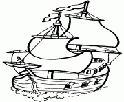 Coloriage bateau voilier 3