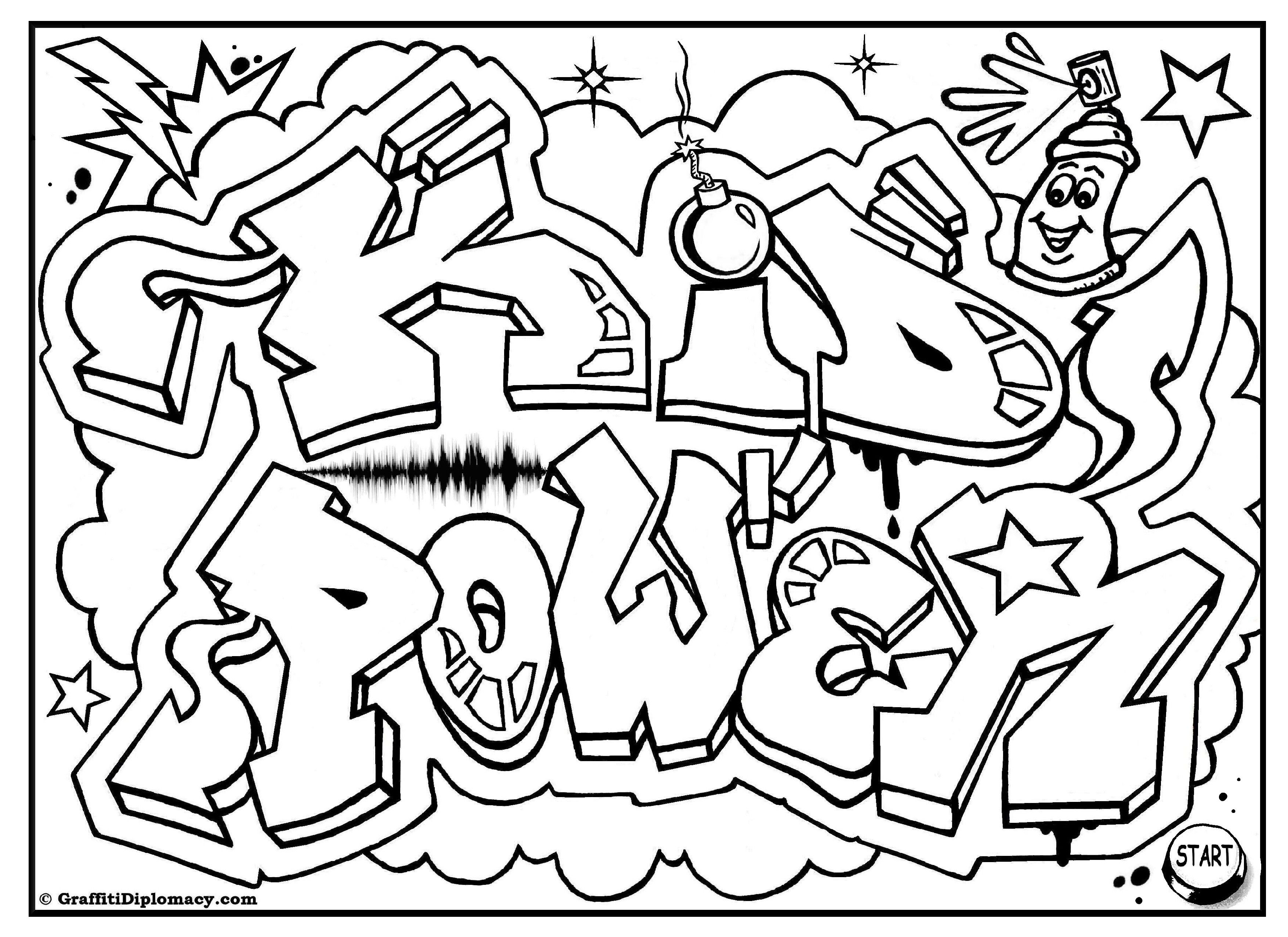 Greek Graffiti - Gnosis means Knowledge Graffiti Coloring page ...