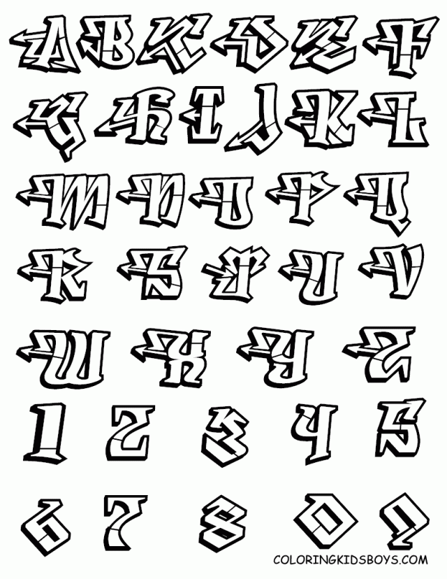 Graffiti Alphabet Graffiti Alphabet Letter G Kids Coloring Pages 