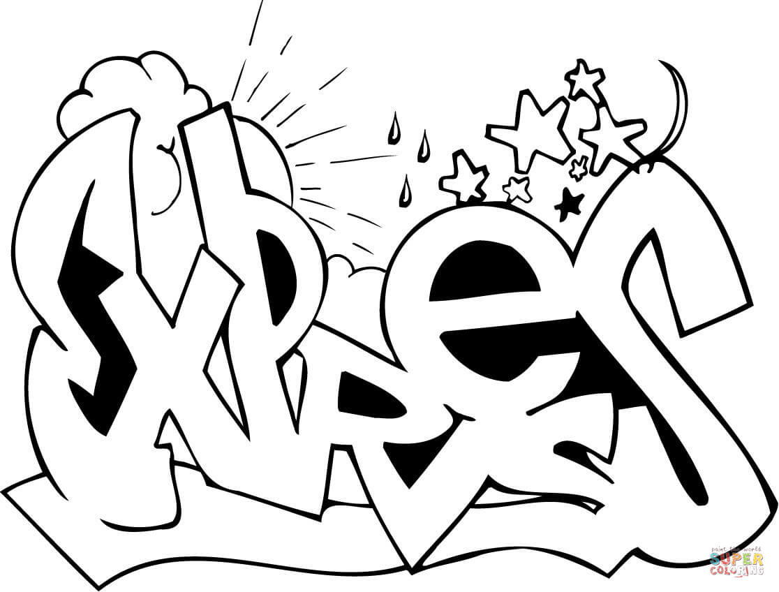 Graffiti coloring pages | Free Coloring Pages