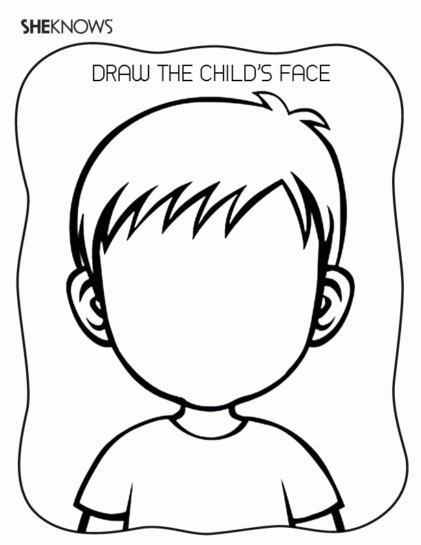 Blank Face Coloring Page