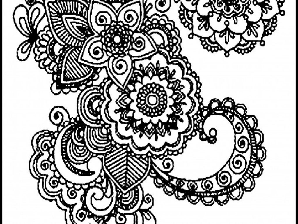 Free Coloring Pages For Adults Printable Hard To Color Abstract ...