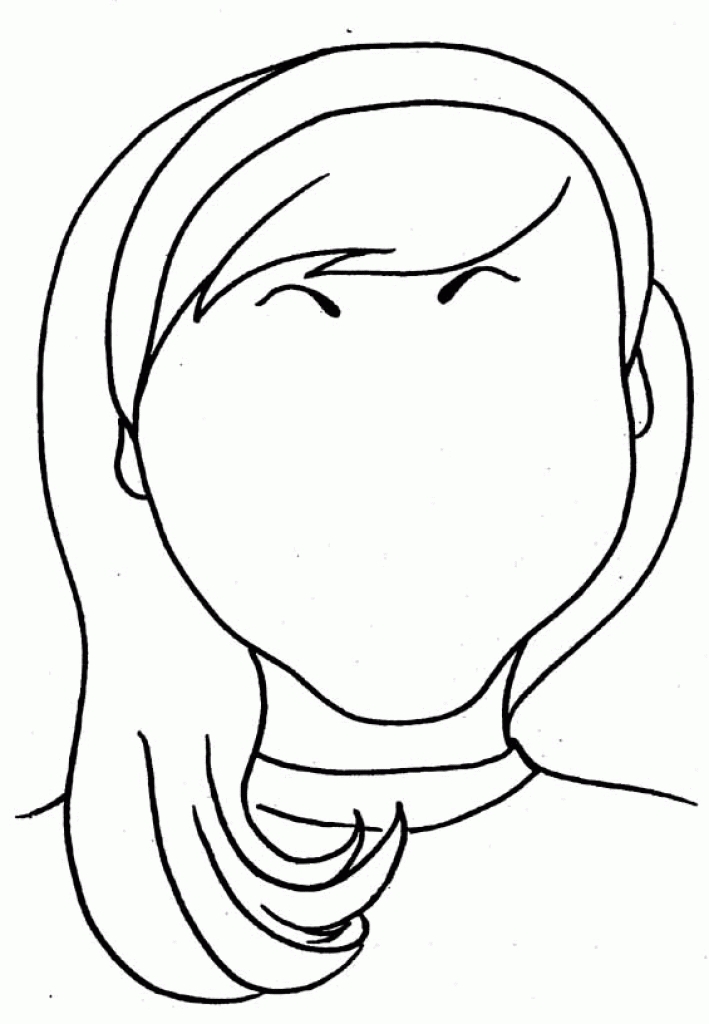 Blank Face Coloring Page