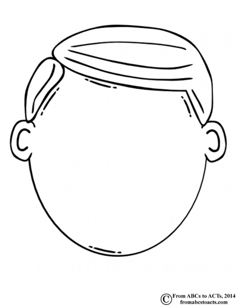 Blank Face Coloring Page