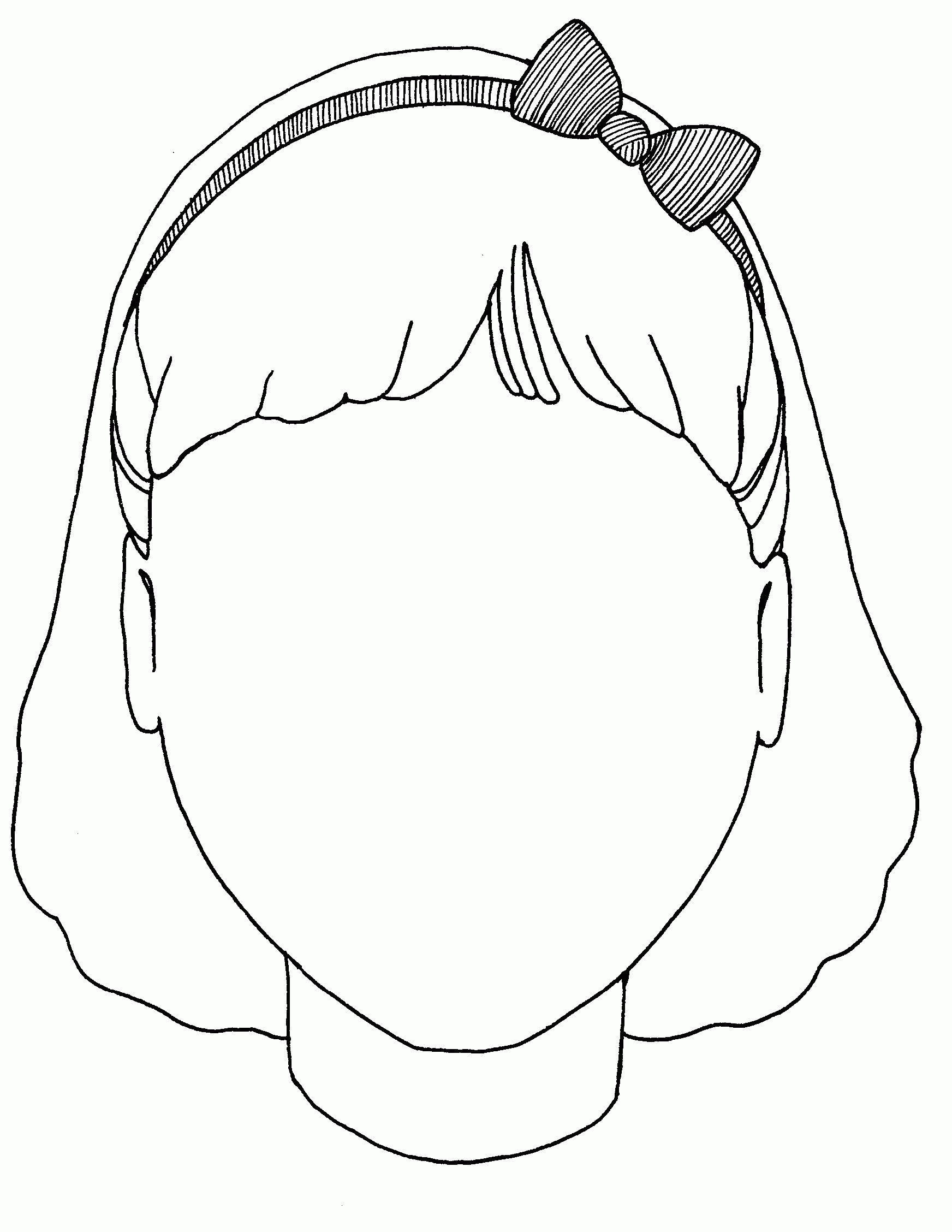 Girl Blank Face coloring page