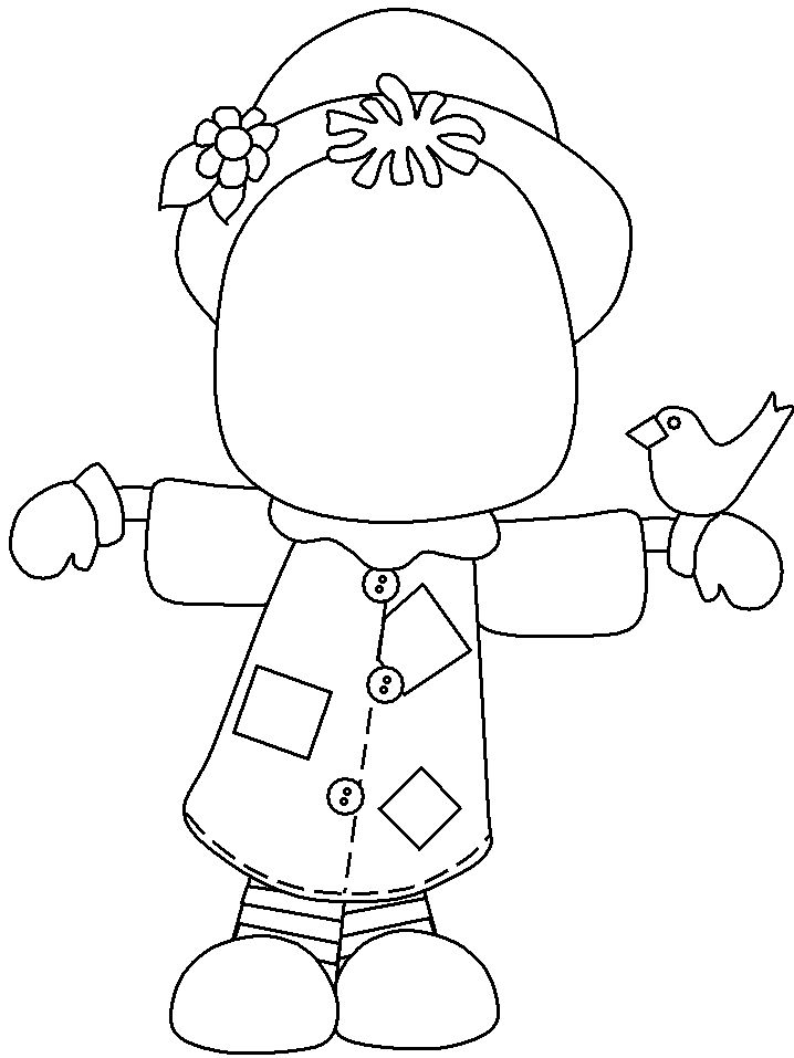 Scare Crow blank face coloring page