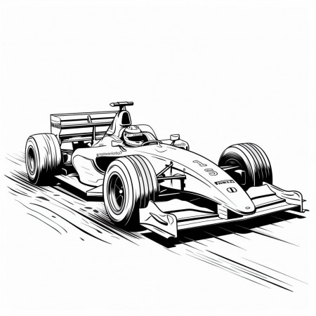 F1 car coloring pages