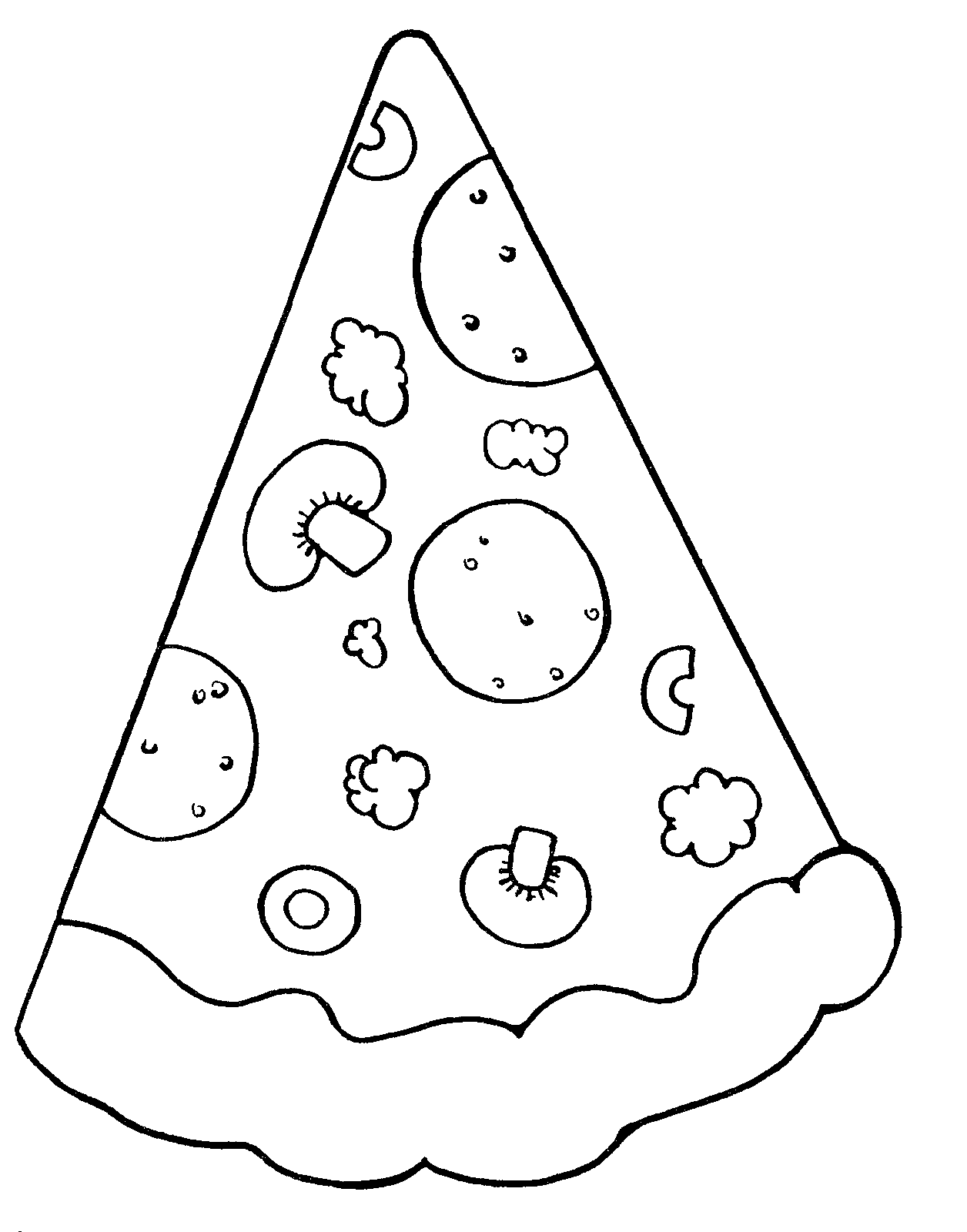 Pizza Coloring Page Printable - Printable World Holiday