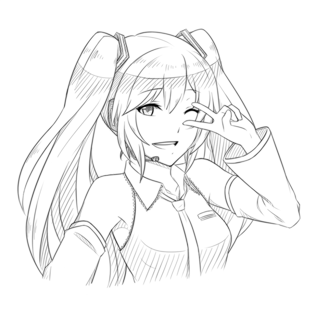 Hatsune Miku Coloring Page Free Printable Coloring Pa - vrogue.co