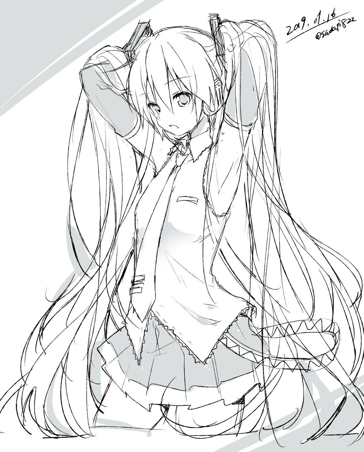 Hatsune Miku Coloring Page Free Printable Coloring Pa - vrogue.co