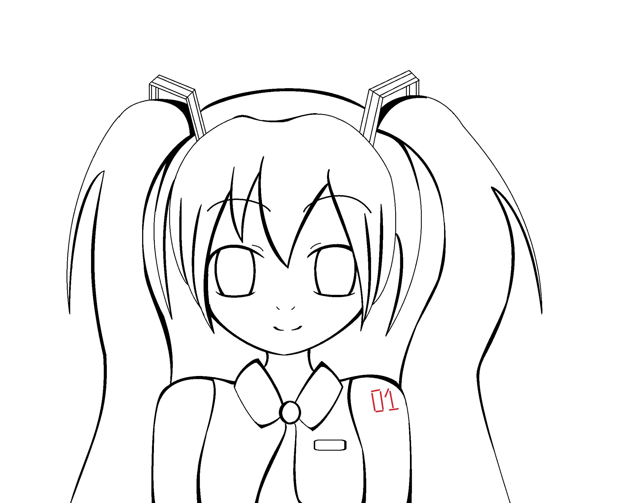 Collection of Hatsune Miku Coloring Pages - Free Printable