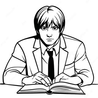 Light Yagami Ile Defter Boyama Sayfası 15041-11844