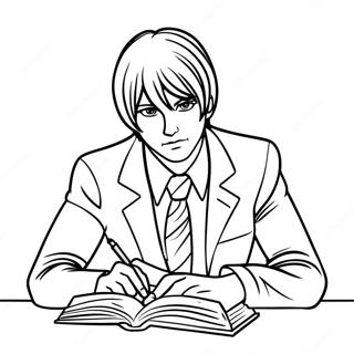 Light Yagami Ile Defter Boyama Sayfası 15041-11841