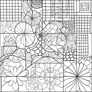 Kleurrijke Mysterie Raster Puzzel Kleurplaat 15151-11940