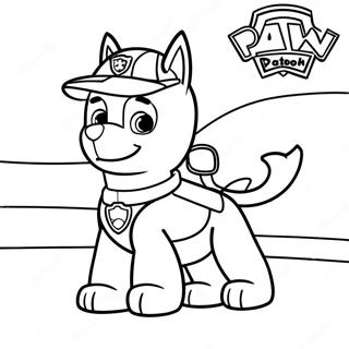 Chase Di Paw Patrol In Azione Pagina Da Colorare 15251-12037