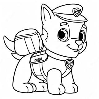 Chase Di Paw Patrol In Azione Pagina Da Colorare 15251-12039