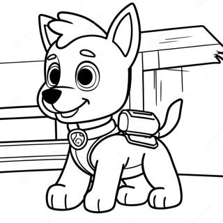 Chase Di Paw Patrol In Azione Pagina Da Colorare 15251-12040