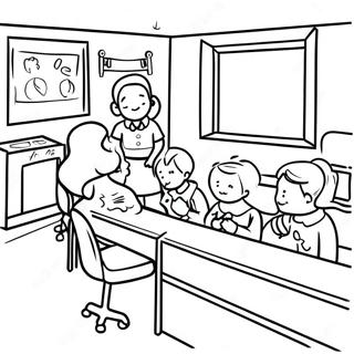 Fun Third Grade Classroom Coloring Page 15391-12125