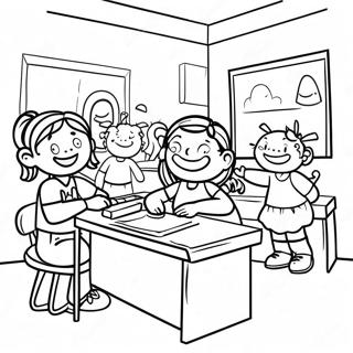 Fun Third Grade Classroom Coloring Page 15391-12126