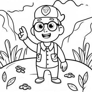 Página Para Colorear De Blippi Aventurero Explorando La Naturaleza 16321-12868