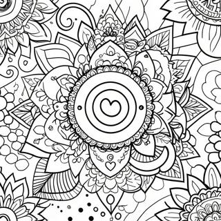 Good Vibes Peaceful Mandala Coloring Page 16991-13410