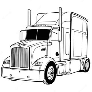 Peterbilt Semi Truck Coloring Pages