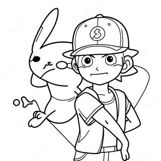 Ash Ketchum Pikachu-Värityssivu 12591-9904