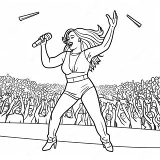 Beyonce Performing On Stage Coloring Page 13061-10262